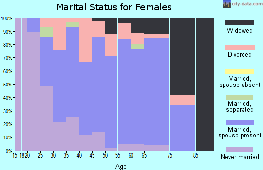 Zip code 55007 marital status for females