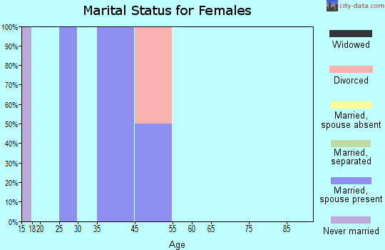 Zip code 55010 marital status for females