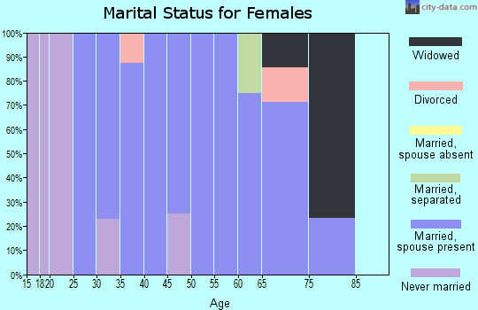 Zip code 55026 marital status for females