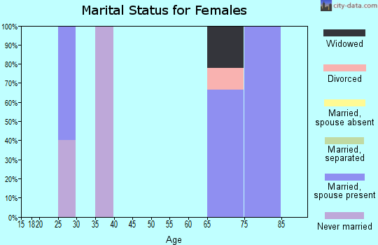 Zip code 55036 marital status for females