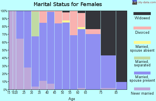Zip code 55046 marital status for females