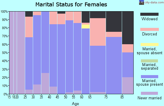 Zip code 55080 marital status for females