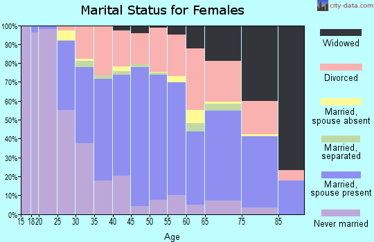 Zip code 55128 marital status for females