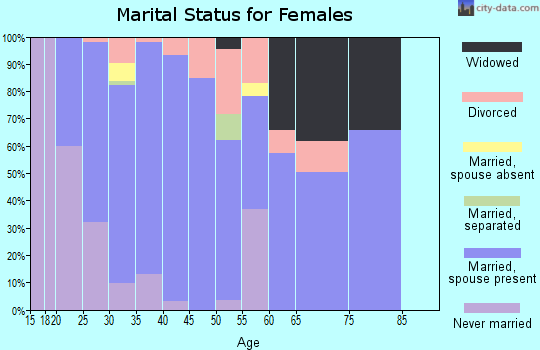 Zip code 55301 marital status for females