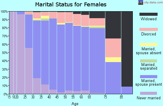 Zip code 55304 marital status for females