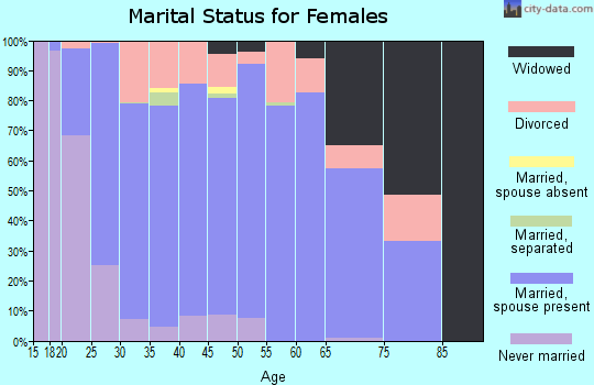 Zip code 55309 marital status for females
