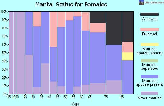 Zip code 55310 marital status for females