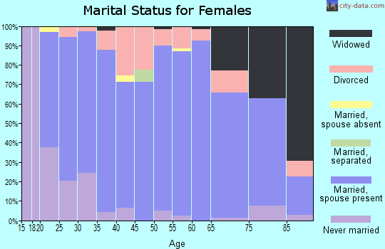Zip code 55325 marital status for females