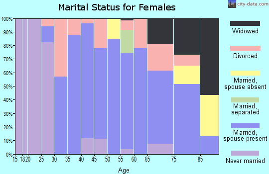 Zip code 55333 marital status for females