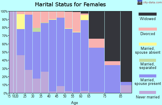 Zip code 55336 marital status for females