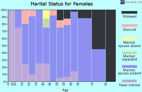 Zip code 55338 marital status for females