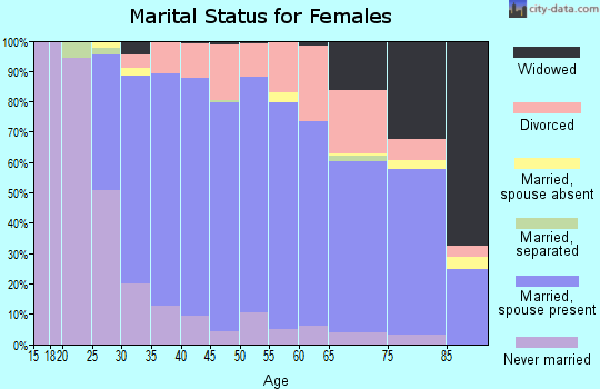 Zip code 55345 marital status for females