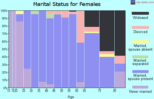 Zip code 55357 marital status for females