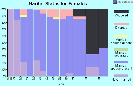 Zip code 55360 marital status for females