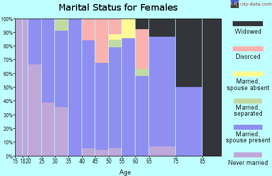 Zip code 55367 marital status for females