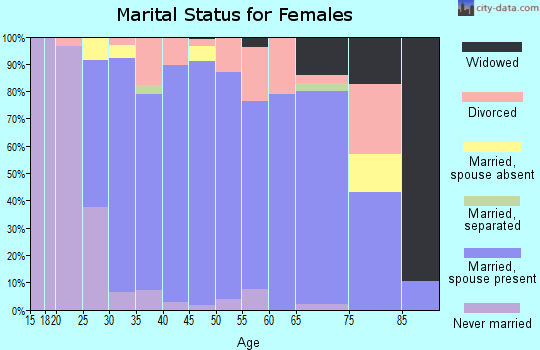 Zip code 55374 marital status for females