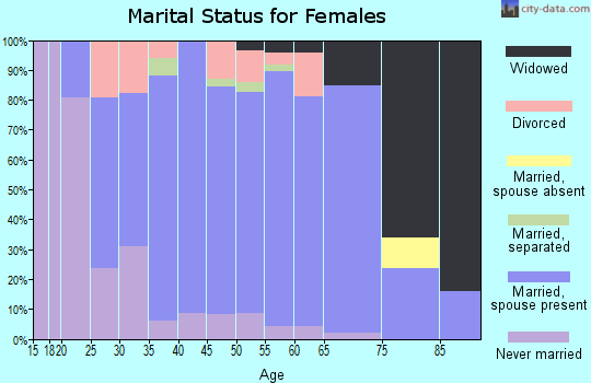 Zip code 55381 marital status for females
