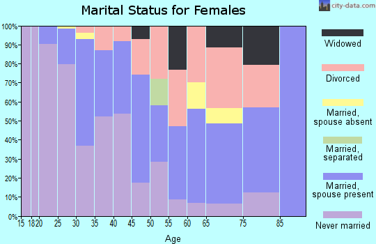Zip code 55401 marital status for females