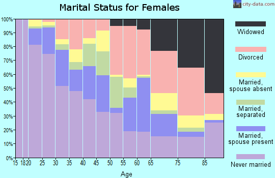 Zip code 55404 marital status for females