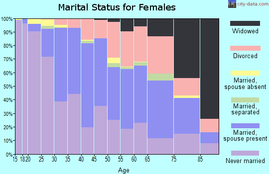 Zip code 55406 marital status for females