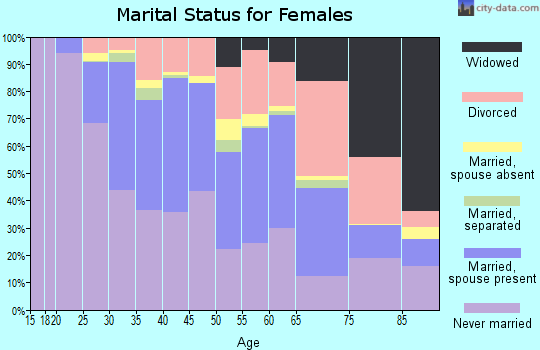 Zip code 55407 marital status for females