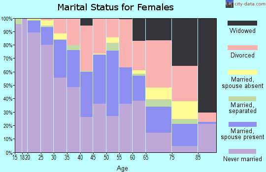 Zip code 55408 marital status for females