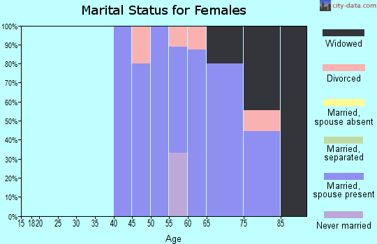 Zip code 55602 marital status for females