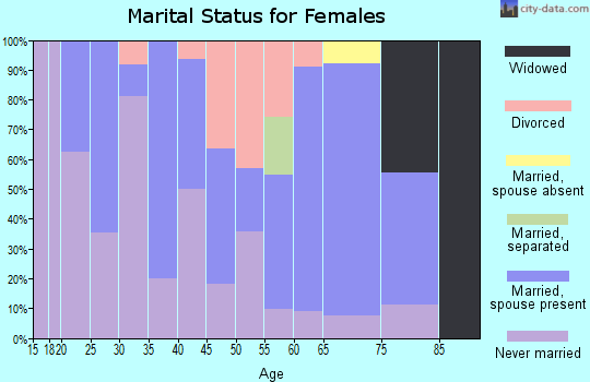 Zip code 55605 marital status for females