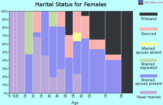 Zip code 55708 marital status for females
