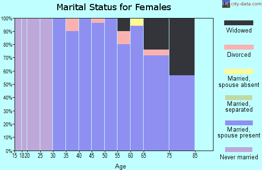 Zip code 55763 marital status for females