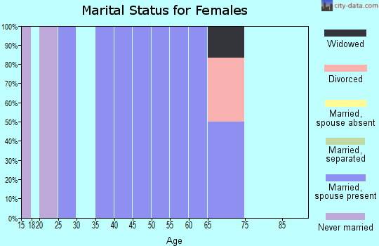 Zip code 55784 marital status for females