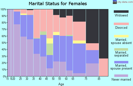 Zip code 55806 marital status for females