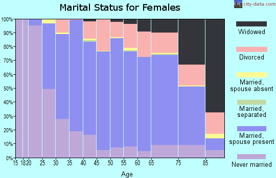 Zip code 55902 marital status for females