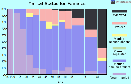 Zip code 55906 marital status for females