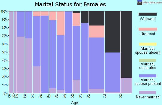 Zip code 55909 marital status for females