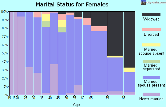 Zip code 55917 marital status for females