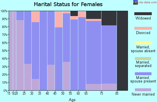 Zip code 55919 marital status for females