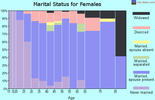 Zip code 55920 marital status for females