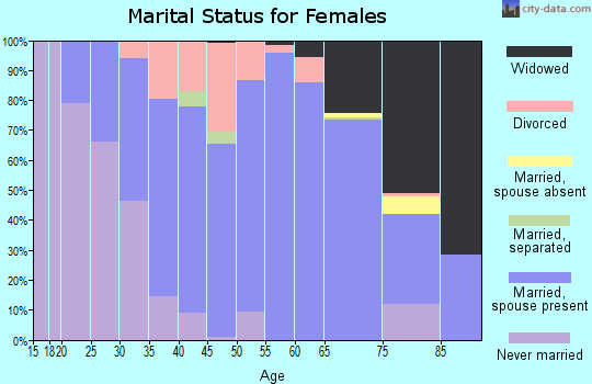 Zip code 55921 marital status for females