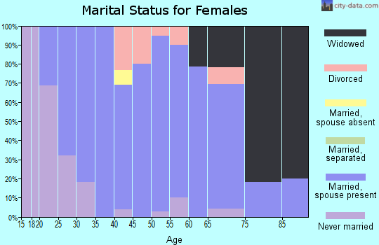 Zip code 55922 marital status for females