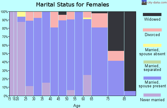 Zip code 55924 marital status for females