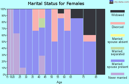 Zip code 55931 marital status for females