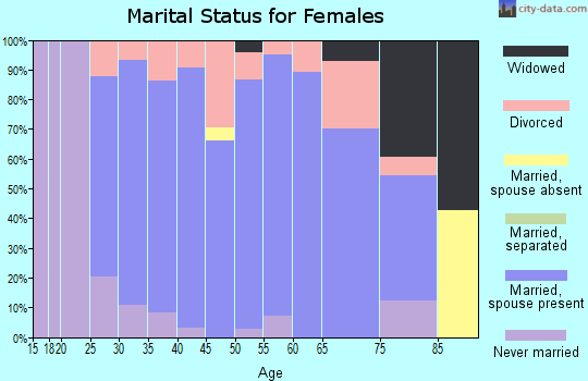Zip code 55932 marital status for females