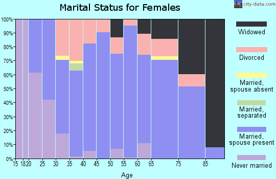 Zip code 55934 marital status for females