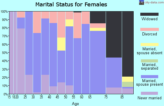 Zip code 55936 marital status for females