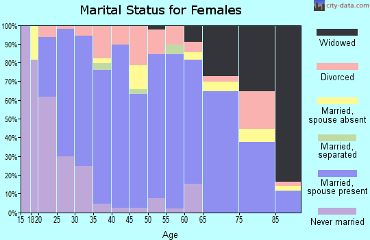 Zip code 55946 marital status for females