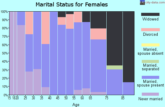 Zip code 55951 marital status for females