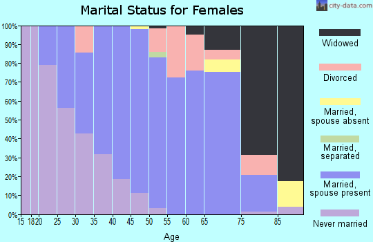 Zip code 55954 marital status for females