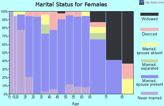 Zip code 55955 marital status for females