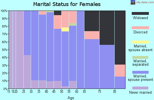 Zip code 55969 marital status for females